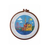 LİVA CRAFT Art & Craft Kanaviçe Başlangıç Seti, Baskılı Etamin Kiti - Ortaköy Camisi