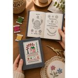 LİVA CRAFT Art & Craft Nakış Örnekleri Kitabı, Başlangıç İçin Dikiş Kitabı, Büyük Boy Eğitici Nakış Kiti, İplikler Hediye