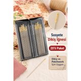 LİVA CRAFT Art & Craft Sosyete Dikiş İğnesi Altın Başlı, İri Delikli İğne 20 Adet