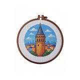 Liva Craft Art&Craft Kanaviçe Başlangıç Seti, Baskılı Etamin Kiti - Galata Kulesi