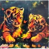 Liva Craft Elmas Mozaik Tablo, 30X30CM Iki Yavru Kaplan Boncuk Yapıştırma Kiti