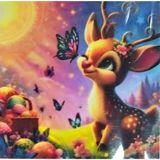 Liva Craft Elmas Mozaik Tablo, 30X30CM Yavru Ceylan Boncuk Yapıştırma Kiti