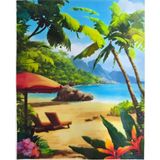 Liva Craft Elmas Mozaik Tablo, 30X40 Sahil Kenarı Boncuk Yapıştırma Kiti