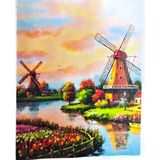 Liva Craft Elmas Mozaik Tablo, 30X40 Yel Değirmeni Boncuk Yapıştırma Kiti