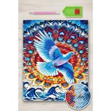 Liva Craft Elmas Mozaik Tablo, 50x40cm Mavi Güvercin Boncuk Yapıştırma Kiti
