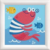 Liva Craft Elmas Mozaik Tablo 9.5 x 9.5cm Istakoz Boncuk Yapıştırma Kiti - Çerçeveli
