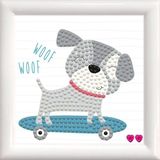 Liva Craft Elmas Mozaik Tablo 9.5 x 9.5cm Kaykaylı Köpek Boncuk Yapıştırma Kiti - Çerçeveli