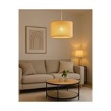 Liva Design7 El Yapımı Bej Pamuk Makrome Bohem Modern Avize / Salon ,yatak Odası ,oturma Odası,ofis,mutfak,balkon Ekru