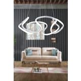 Liva Modern Krom Sarkıt Beyaz Işık Led Avize Salon Mutfak Oda Hol Led Aydınlatma