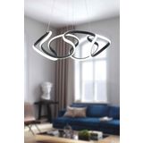 Liva Siyah Modern Sarkıt Beyaz Işık Led Avize Salon Mutfak Oda Hol Led Aydınlatma
