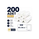 livaambalaj Mini Boy Çöp Torbası 40x50 cm Şeffaf Beyaz 5 Rulo 200 Adet Dayanıklı Sızdırmaz Çöp Poşeti