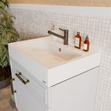 Livabo Helia 450 x 600 mm Etajer ve Tezgah Üstü Uyumlu Akrilik Banyo Lavabosu