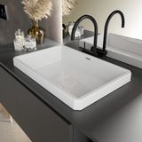 Livabo Lanza 410 x 620 x 140 mm Ankastre Uyumlu Akrilik Banyo Lavabosu