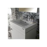 Livabo Lyra 500x700mm,etajerli,ön Su Tutucu,arka Bütün Süpürgelikli,gizli Giderli Akrilik Banyo Lavabosu