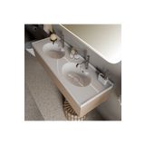 Livabo Marin DD-50150 | Premium Çift Lavabolu Akrilik Etajerli Lavabo 150 cm