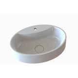 Livabo Rona 410 x 620 x 150 mm Tezgah Üstü Armatür Bantlı Akrilik Banyo Lavabosu