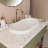 Livabo Zana 370 x 640 x 130 mm Tezgah Üstü ve Ankastre Uyumlu Akrilik Banyo Lavabosu