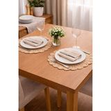 Livadesign7 2'li El Örgüsü Bohem Hasır Supla Tabak Altlığı - Kağıt Ip - Amerikan Servis - 30 x 30