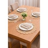 Livadesign7 4'lü El Örgüsü Bohem Hasır Supla Tabak Altlığı - Kağıt Ip - Amerikan Servis - 30 x 30