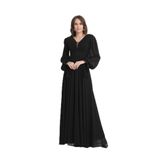 livanomi Kolları Taşlı Siyah Abiye Elbise