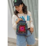 Livava Anadolu Motifli Kilim Etnik Desenli Ayarlanabilir Askılı Sırt Çantası, 37x35 cm