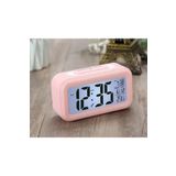 Livava Dijital Alarmli Led Ekran Masa Saati, Pembe, 13X7
