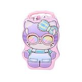 Livava Havali Kedi Çantalı Ve Kilitli Metal Kumbara, Pembe, 16x12
