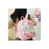 Livava Kitty Deniz Kızı Peluş Çanta Kız Çocuk Fermuarlı Ayarlanabilir Askılı Sırt Çantası, 32x26 cm