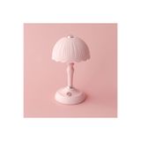 Livava Retro Pilili Mini Masa Lambası - Şarj Edilebilir Led Gece Lambası Pembe