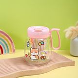 Livava Süzgeçli Bardak Suluk, Yapışkanlı Ve Pipetli, 15x13 - Pembe