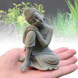 livelyfish Akvaryum Buda Heykeli Japon Balık Tankı Süslemeleri Ağır Hizmet Meditasyon Buda Akvaryum Balık Tankı Zen Buda Heykelcik Heykel Dekoru, Büyük-A