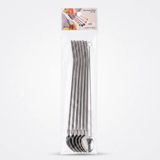 Livenda 6'lı Kaşıklı Pipet Seti - Metal - Pipet Temizleme Fırçası - Renkli - 1