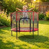 Livenda Fileli 140 cm Büyük Boy Trambolin - Renkli