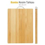 Livenda Metal Saplı Bambu Kesim Panosu - Renkli - 1