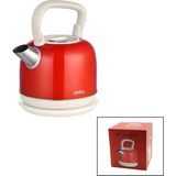 Livenda Sinbo Demlik Kettle Su Isıtıcı - Kırmızı - 2.2 Litre - Çelik - Retro Görünüm - Renkli - 1