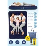 Livenzi Çift Kişilik Şişme Yatak & Yastık + Manuel Şişirme Pompası (203 × 152 × 22 cm )