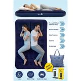 Livenzi Nature Çift Kişilik Şişme Yatak Yastık + Manuel Şişirme Pompası 191 137 22 Cm Lacivert