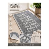 Livera Home %100 Pamuk Bohem Etnik Desenli Kaymaz Paspas (50x80cm)