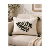 Livera Home Modern Punch İşlemeli Kırlent Kılıfı (30x50cm) Dekoratif