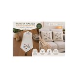 Livera Home Modern Punch Nakışlı 3'lü Şık Set - 2 Adet Kırlent Kılıfı & 1 Adet Masa Runner
