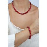 Liveyn Design Mercan Doğaltaş Kolye Bileklik Set