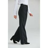 Livik Solmaz Siyah Likralı Bol Paça Jean - Salaş Wide Leg Kot Pantolon - 22