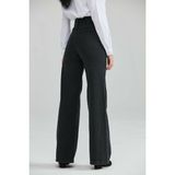 Livik Solmaz Siyah Likralı Bol Paça Jean - Salaş Wide Leg Kot Pantolon - 30