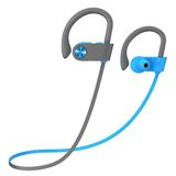 LIVIKEY Bluetooth Kulaklıklar, IPX7 Su Geçirmez Ter Geçirmez ve 12 Saat Uzun Pil, Kablosuz Kulak İçi Kulaklık, Koşu, Fitness Egzersiz Sporları için Mikrofon ve Yumuşak Kulak Kancaları, Mavi Gri
