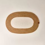 Living Jüt Görünümlü Banyo Paspası - Kahverengi / Krem - 40X60 Cm