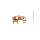 LİVİNGSTORE Industrial Living çocuk aktivite masası - oyun hamur masası - çalışma masa sandalye çocuk - MDF