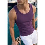 Livio Ferri Hono %100 Pamuk Fitilli Erkek Basic Atlet - Mor