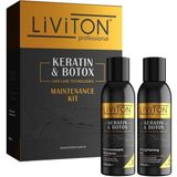 Liviton Professional Keratin Botox 100 ml Mini Set 2'li Şampuan ve Düzleştirici Jel