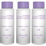 Liviton Professional Universal Saç Boyası Aktive Ev Tipi %6 Oksidan Krem 20 Volume 3 Adet
