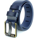 Livize Erkek Hakki Deri 4,5 cm Kot Kemeri Lacivert - 130 cm
